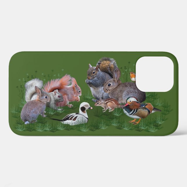 Coques Case-Mate iPhone Boîtier iPhone 12 Animaux de la Forêt (Verso (horizontal))