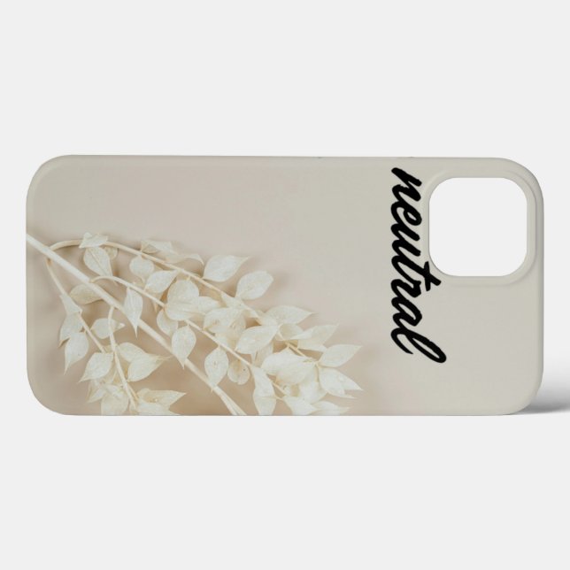 Coques Case-Mate iPhone Boîtier iPhone 13 Floral Beige Neutre (Verso (horizontal))