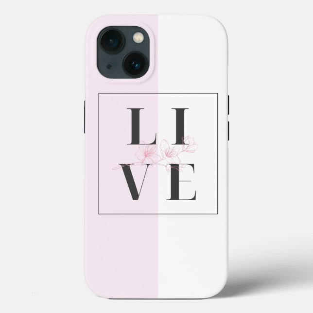 Coques Case-Mate iPhone boîtier iphone 13 rose blanc (Verso)