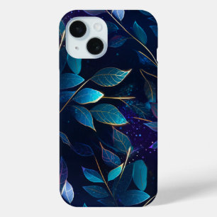 Coque Case-Mate iPhone Boîtier iPhone 15 à peine là avec feuilles bleues 