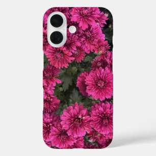 Coque Pour iPhone 16 Boîtier iPhone 16 Chrysanthèmes Violets