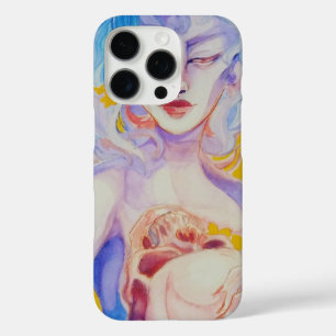 Coque iPhone 16 Pro Boîtier iphone 16 Jaune Sorcière art original