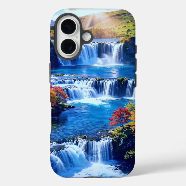 Coques Case-Mate iPhone Boîtier iPhone 16 Paysage de Cascade Serein (Verso)