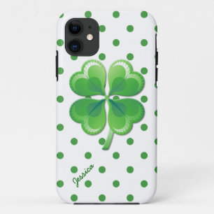Coque Case-Mate Pour iPhone Boîtier iPhone 5S shamrock et Pois