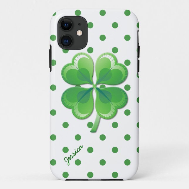Coques Case-Mate iPhone Boîtier iPhone 5S shamrock et Pois (Dos)