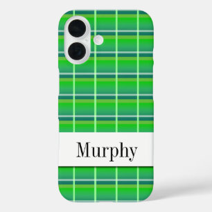 Coque Pour iPhone 16 Boîtier iPhone à personnaliser avec carreaux verts