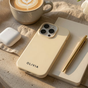 Coque iPhone 16 Pro Boîtier iPhone Buttercream Personnalisé Nom Pers