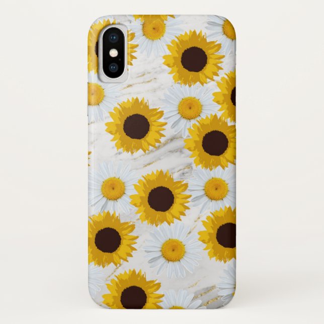 Coques Case-Mate iPhone Boîtier iPhone Case-Mate B Tournesols et marguerit (Dos)