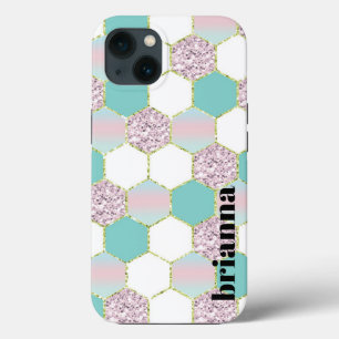 Case Boîtier iPhone Case-Mate en paillettes Hexagone