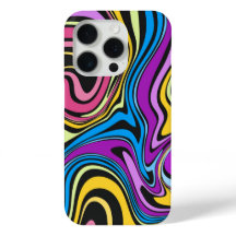 Boîtier iPhone Effet de Marbrure de Peinture Liqui