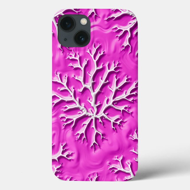 Coques Case-Mate iPhone Boîtier iPhone en acier rose texturé arbre (Verso)