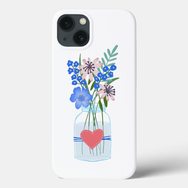 Coques Case-Mate iPhone Boîtier iPhone Fleurs Jar Maçon (Verso)