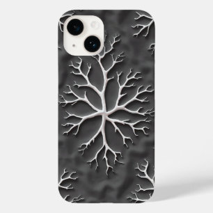Coque Case-Mate iPhone Boîtier iPhone Gris foncé avec Branches Blanches O