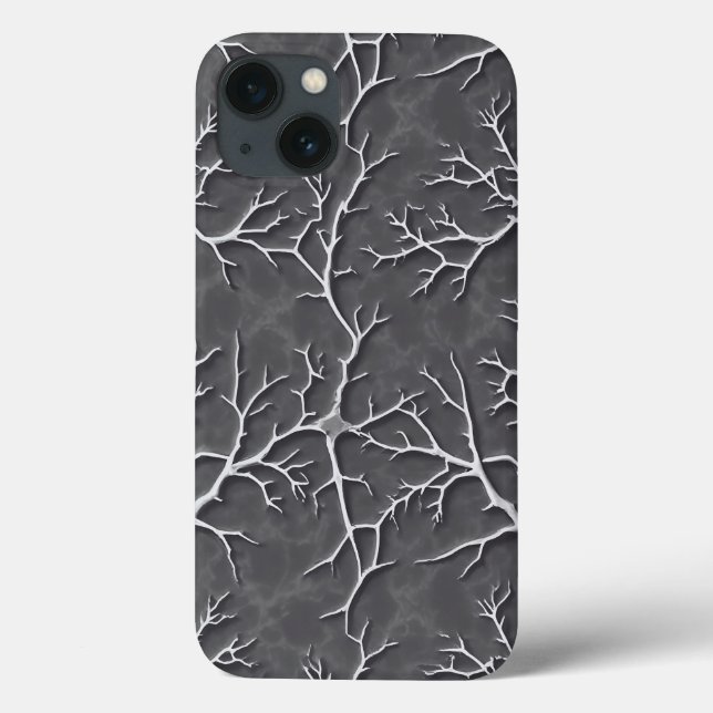 Coques Case-Mate iPhone Boîtier iPhone gris foncé avec relief texturé en f (Verso)