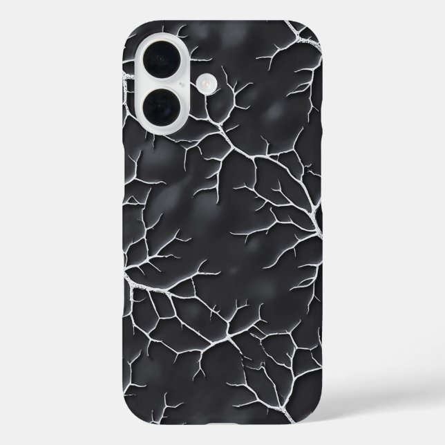 Coques Case-Mate iPhone Boîtier iPhone gris foncé avec texture de branche (Verso)