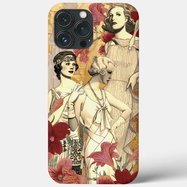 Coques Case-Mate iPhone Boîtier iPhone / iPad à fond floral de mode rétro (Verso)