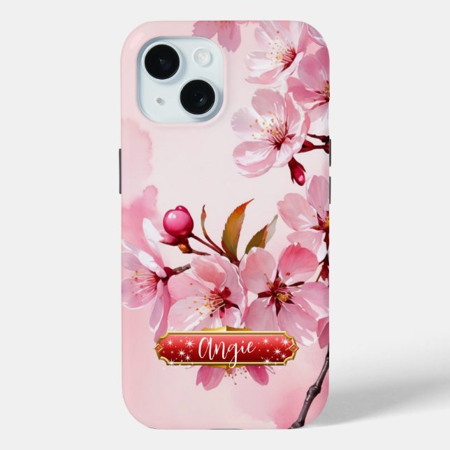 Coques Case-Mate iPhone Boîtier iPhone / iPad Fuschia Fleurs de Cerisier R (Verso)