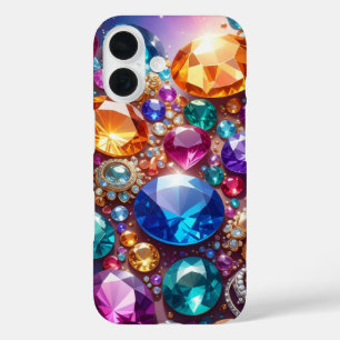 Coque Pour iPhone 16 Boîtier iPhone / iPad Gems & Jewels Colorés