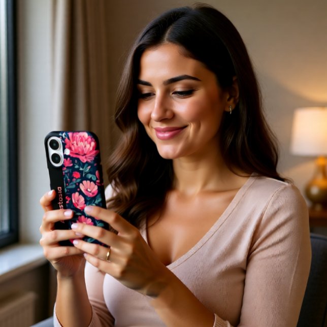 Coques Case-Mate iPhone Boîtier iPhone Rose Fleurs Personnalisé (Créateur téléchargé)
