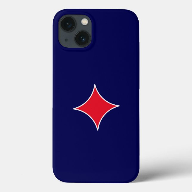 Coques Case-Mate iPhone Boîtier iPhone Royal Blue Red Starburst (Verso)