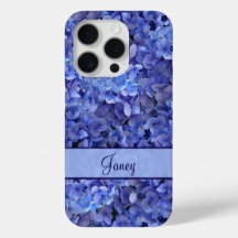 Boîtier iPhone X Fleur d'Hydrangea Bleu Brillante