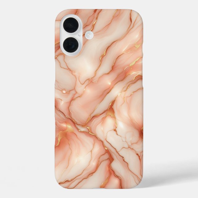 Coques Case-Mate iPhone Boîtier Marbre Rose Doré Luxueux & Rose Tendre - É (Verso)