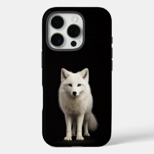 Coque iPhone 16 Pro Boîtier Noir 4 Luxe iPhone 16 Pro, Renard Arctique