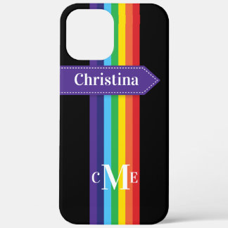 Case-Mate iPhone Case Boîtier pour iPhone 12 Pro | Rayures arc-en-ciel a