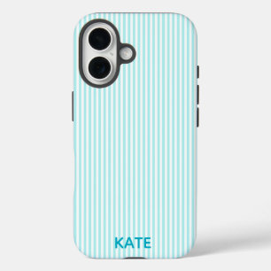 Coque Pour iPhone 16 Boîtier robuste personnalisé avec rayure verte pou