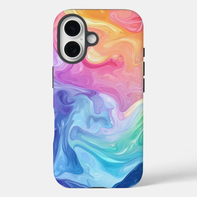 Coques Case-Mate iPhone Boîtier téléphonique Abstrait de flux d'aquarelle  (Verso)