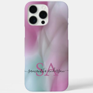 Coque iPhone 16 Pro Max Boîtier téléphonique Abstrait moderne avec initial