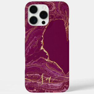 Coque iPhone 16 Pro Max Boîtier téléphonique Abstrait moderne avec initial