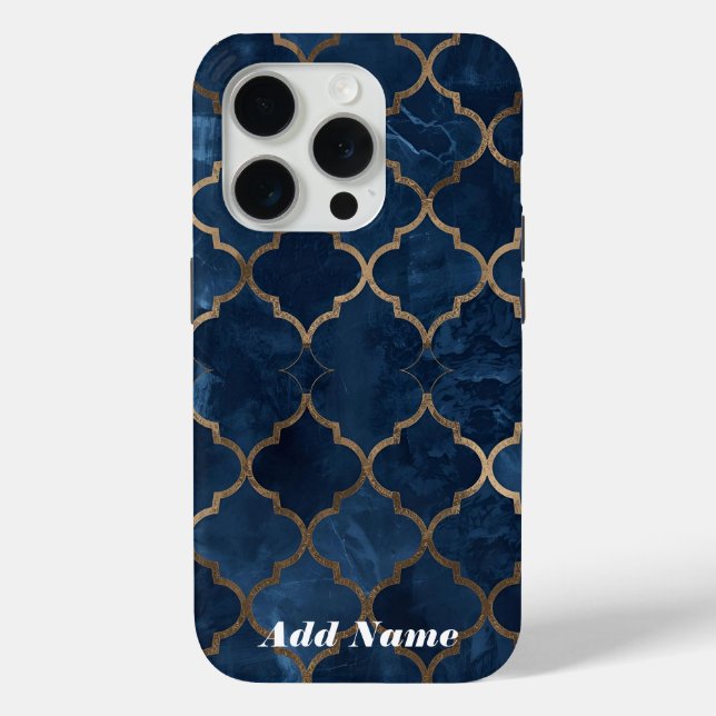 Coques Case-Mate iPhone Boîtier téléphonique Arabesque Trellis - Blue & Go (Verso)