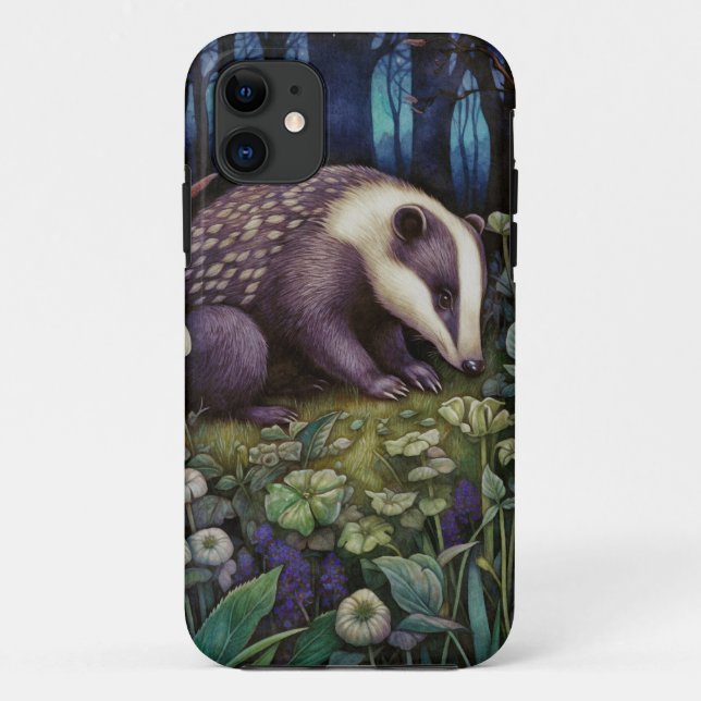 Coques Case-Mate iPhone Boîtier téléphonique Badger de minuit (Dos)