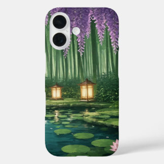 Coque Pour iPhone 16 Boîtier téléphonique Bamboo Forest et Wisteria iPh