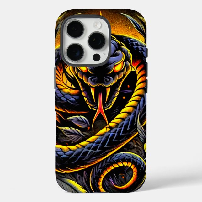 Coques Case-Mate iPhone Boîtier téléphonique Black Snake Art (Verso)
