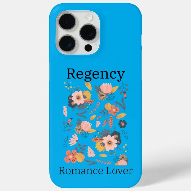 Coques Case-Mate iPhone Boîtier téléphonique bleu avec pêche et fleurs ros (Verso)
