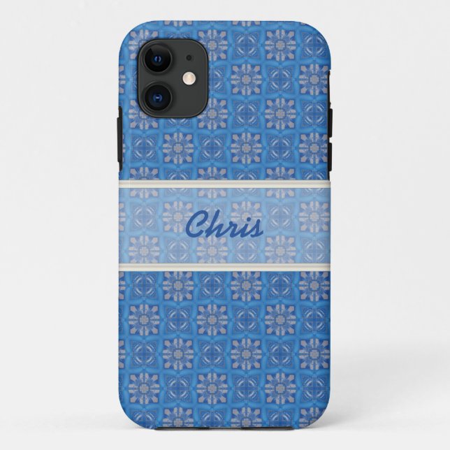 Coques Case-Mate iPhone Boîtier téléphonique bleu Iphone personnalisé (Dos)