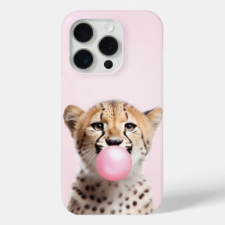 Coque Case-Mate iPhone Boîtier téléphonique Cheetah Blown rose Buble Gum