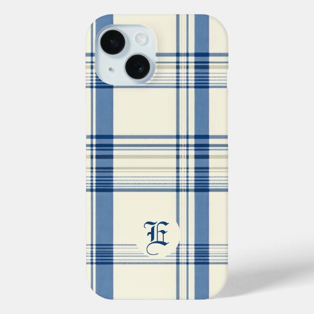 Coques Case-Mate iPhone Boîtier téléphonique classique bleu et crème (Verso)