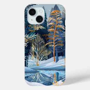 Coque Case-Mate iPhone Boîtier téléphonique de forêt d'hiver enchâssé