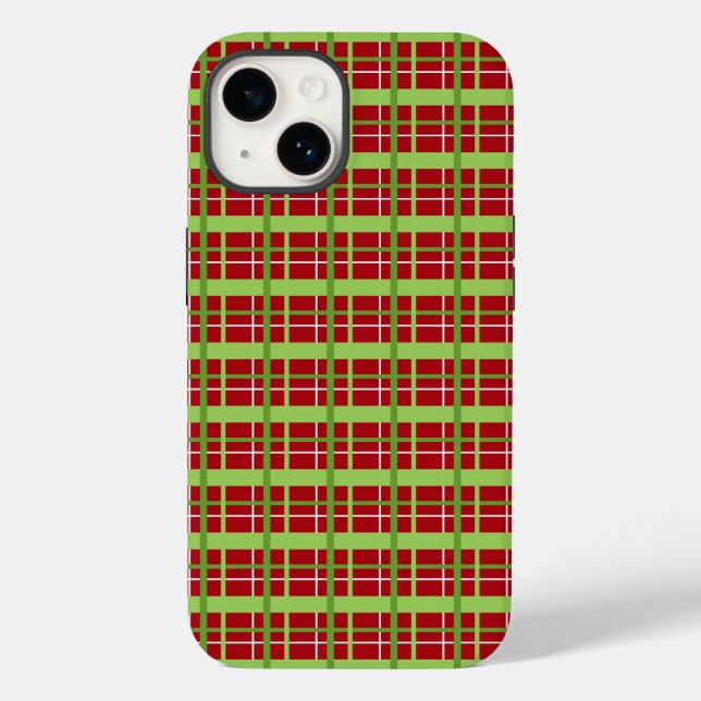 Coques Case-Mate iPhone Boîtier téléphonique de Noël rouge et vert (Verso)
