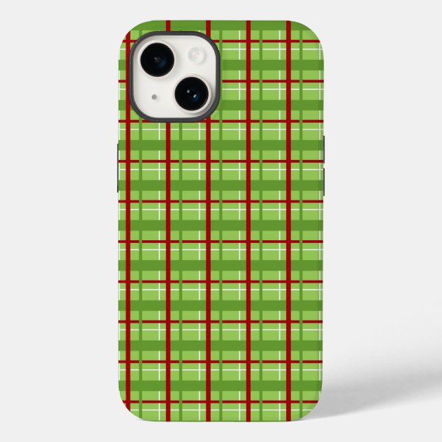 Coques Case-Mate iPhone Boîtier téléphonique de Noël rouge et vert (Verso)