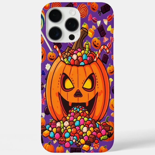 Coques Case-Mate iPhone Boîtier téléphonique d'Halloween Citrouille brilla (Verso)