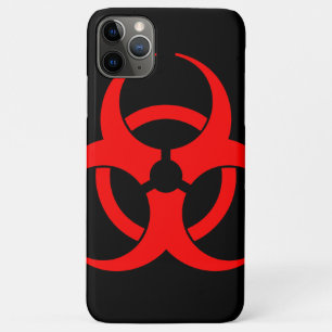 Coque iPhone 11 Pro Max Boîtier téléphonique du symbole de risque biologiq