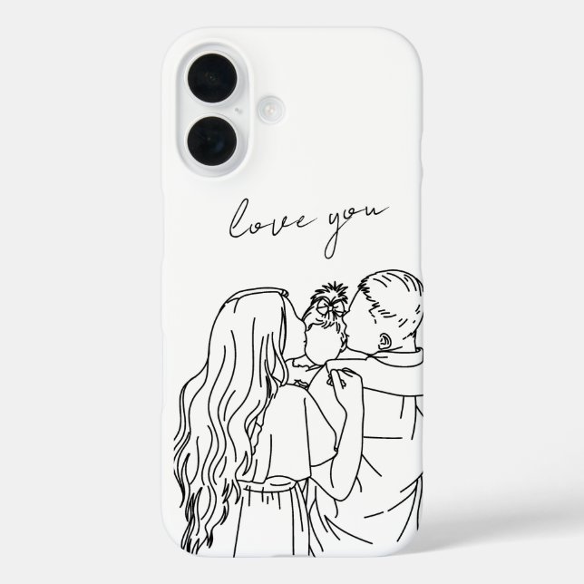 Coques Case-Mate iPhone Boîtier téléphonique en ligne dessinée à la main : (Verso)