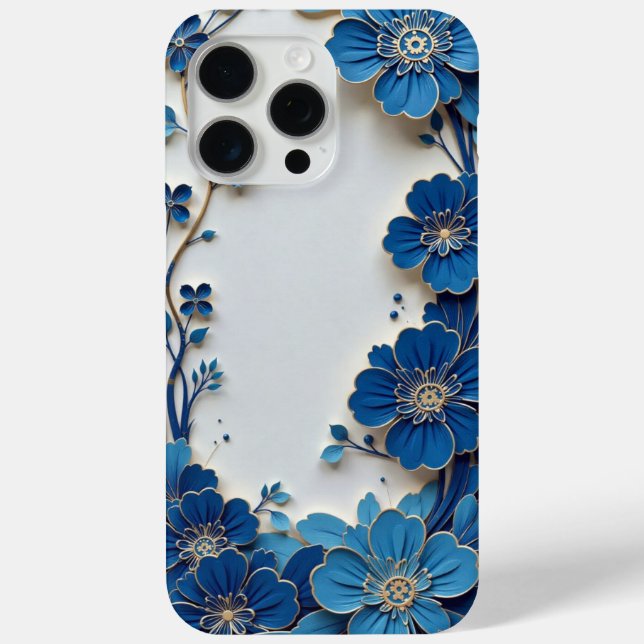 Coques Case-Mate iPhone Boîtier téléphonique en porcelaine bleue et blanch (Verso)