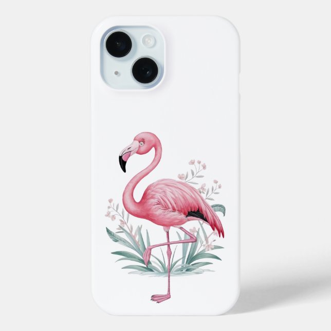 Coques Case-Mate iPhone Boîtier téléphonique Flamant rose et Fleurs (Verso)