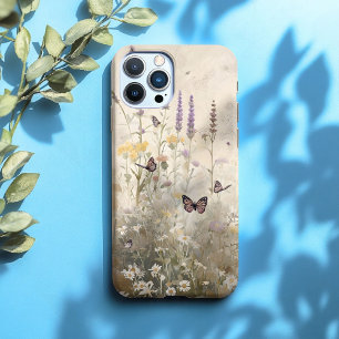 Coque Case-Mate iPhone Boîtier téléphonique fleur sauvage et papillons -
