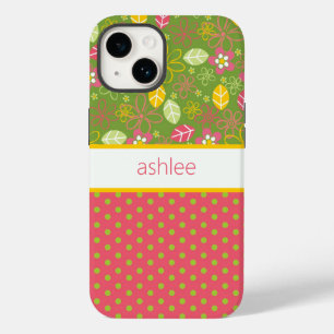 Coque Case-Mate iPhone Boîtier téléphonique floral et Pois personnalisé